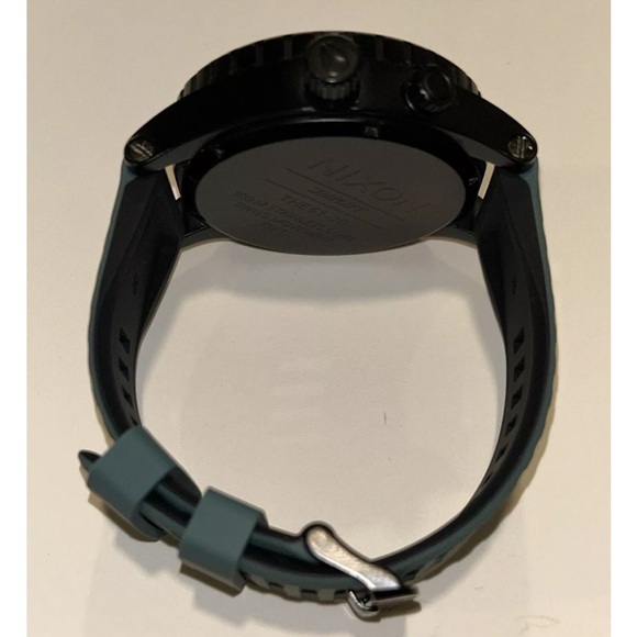 Watch Band 25mm Green w Black Rubber Replacement 4 Nixon 51-30 Strap Garmin NEW! - Picture 4 of 12